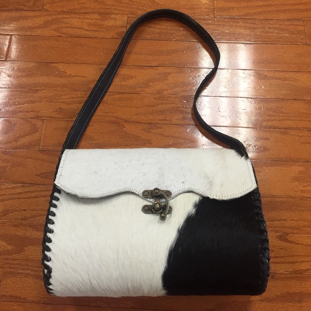 Cow Hide Handbag and Glasses Case